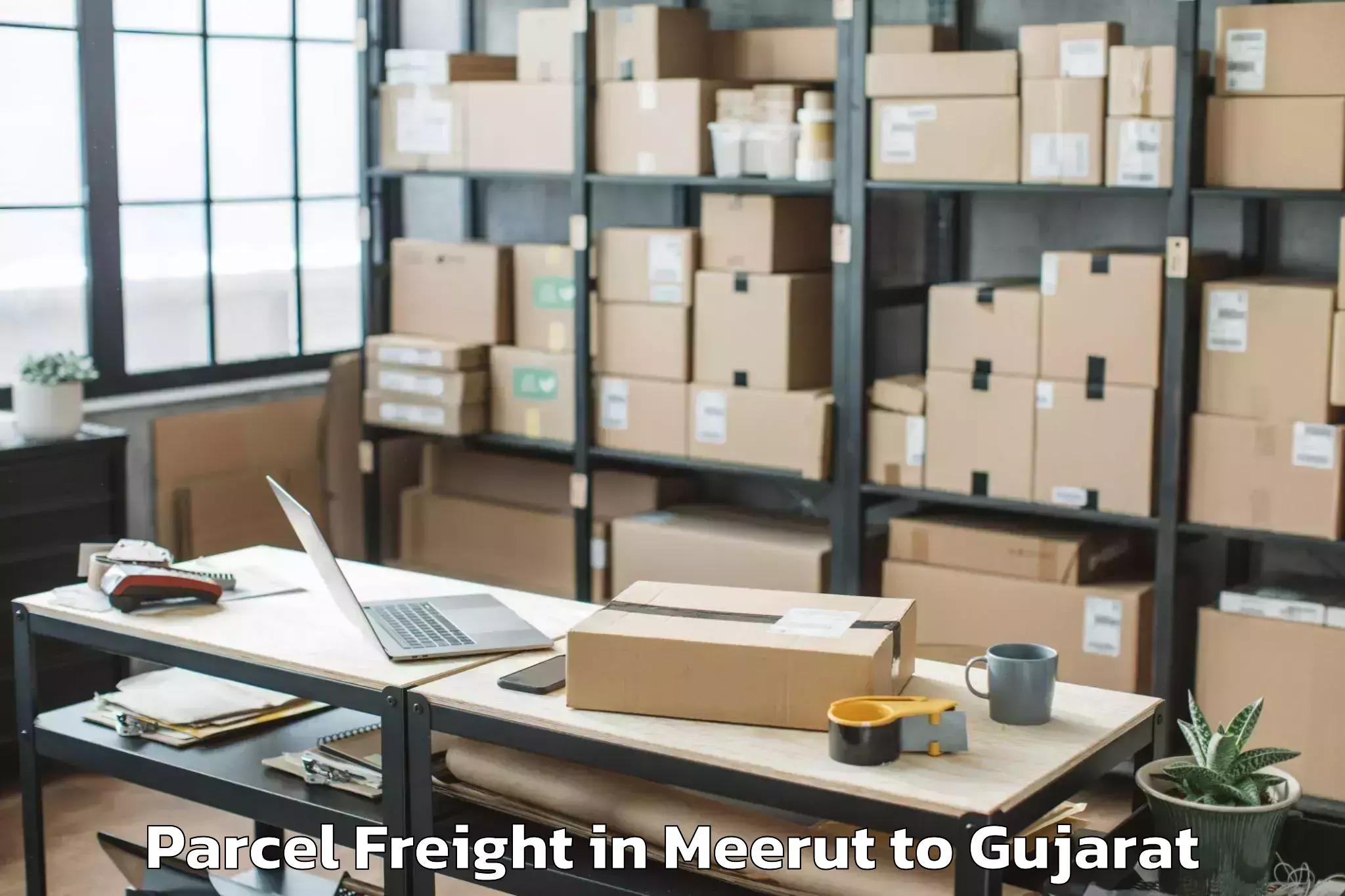 Affordable Meerut to Khedbrahma Parcel Freight